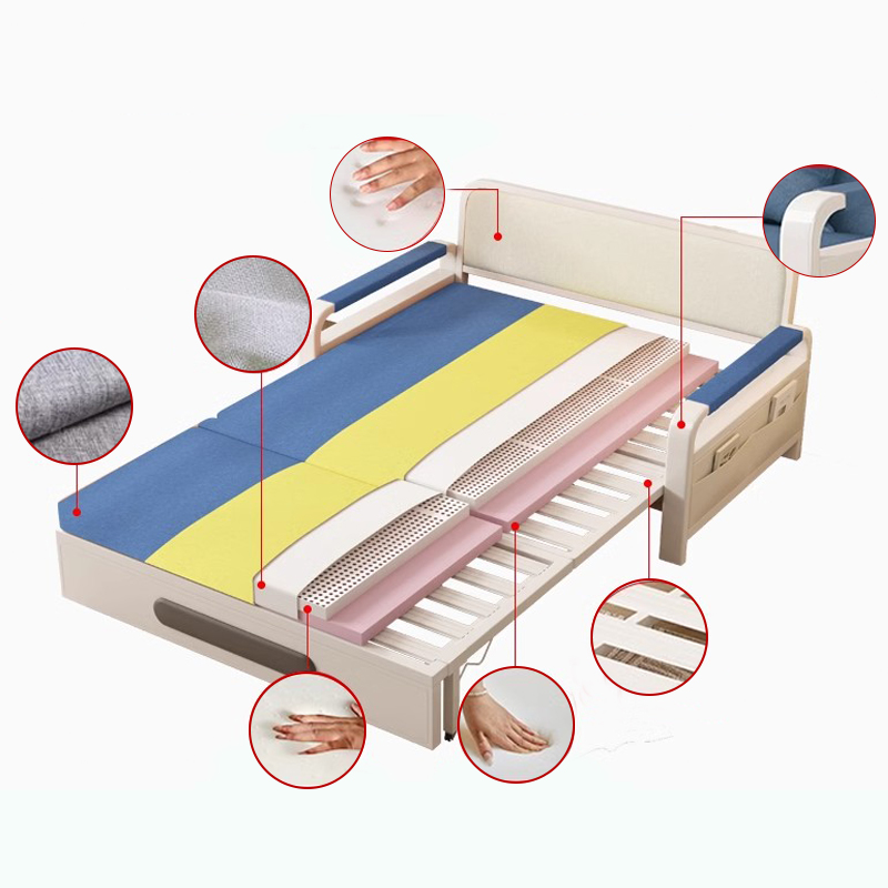 Giường sofa có thể gập đa chức năng ba màu